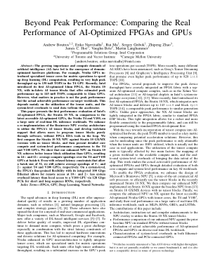 超越峰值性能：比较 AI 优化 FPGA 和 GPU 的实际性能